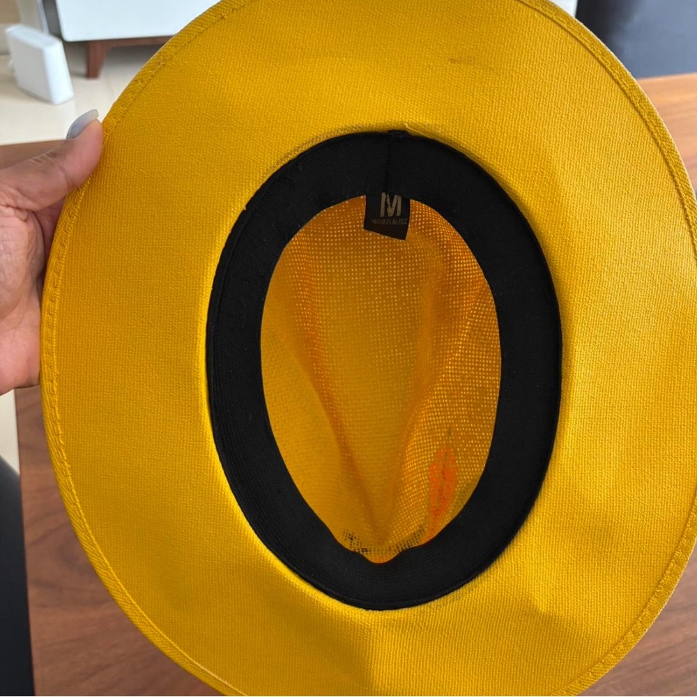 Colorful Hand-Painted Yellow Hat - Picture 5 of 6